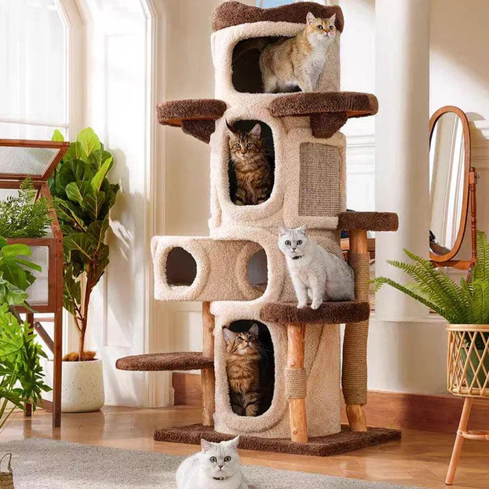 Torre Felina Premium - Feita para seu pet brincar e explorar