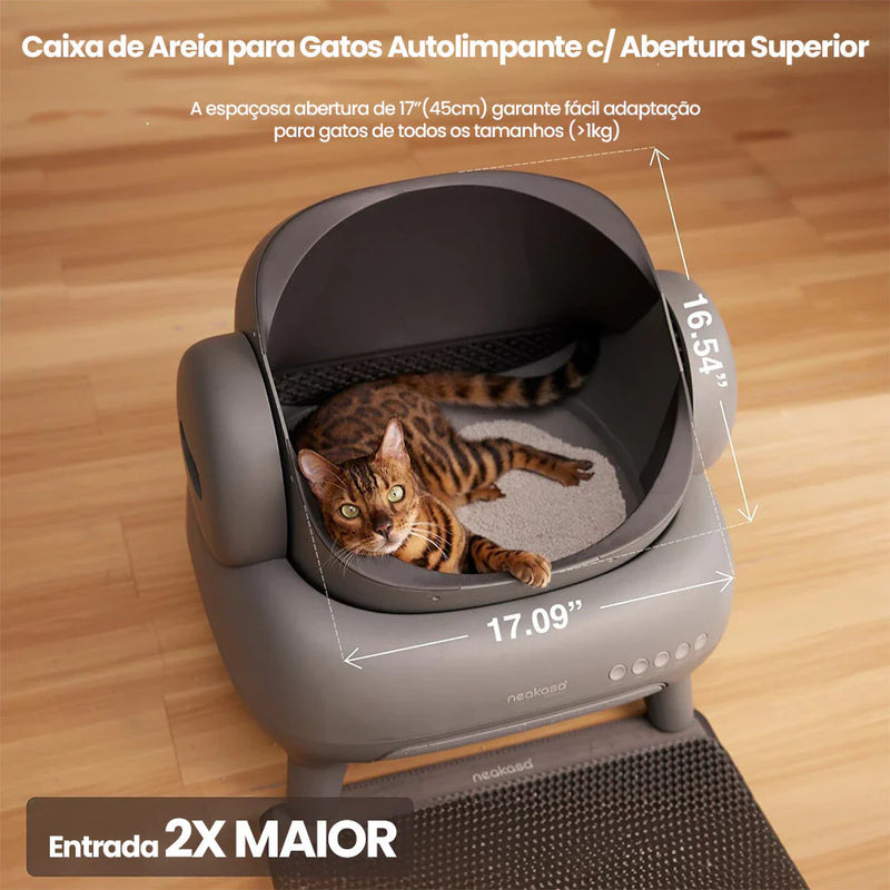 AutoCat M1 Caixa de areia automática para gatos - Com controle por aplicativo e auto-limpeza elétrica inteligente