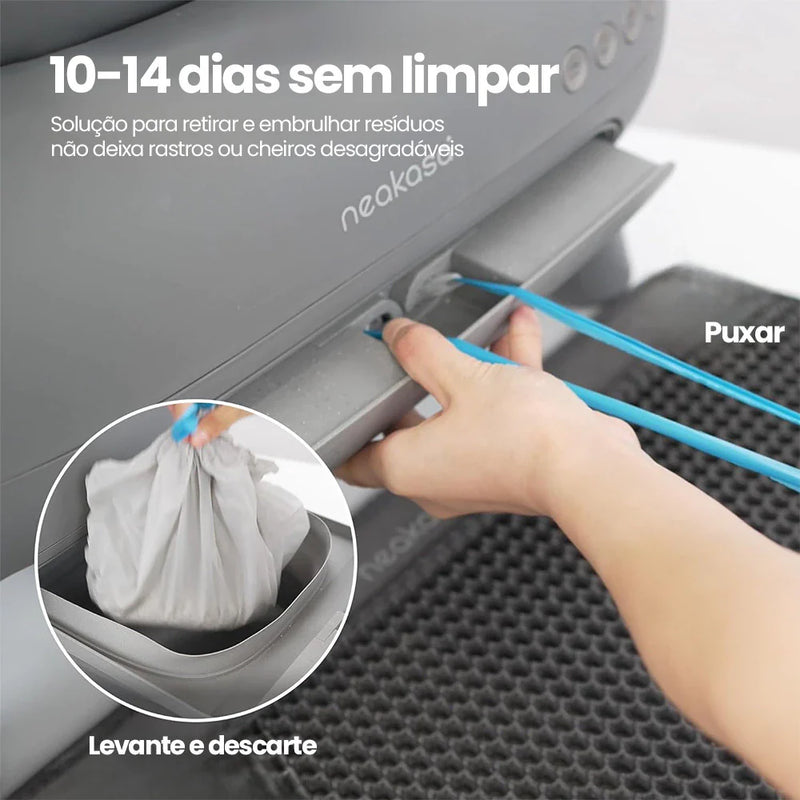 AutoCat M1 Caixa de areia automática para gatos - Com controle por aplicativo e auto-limpeza elétrica inteligente
