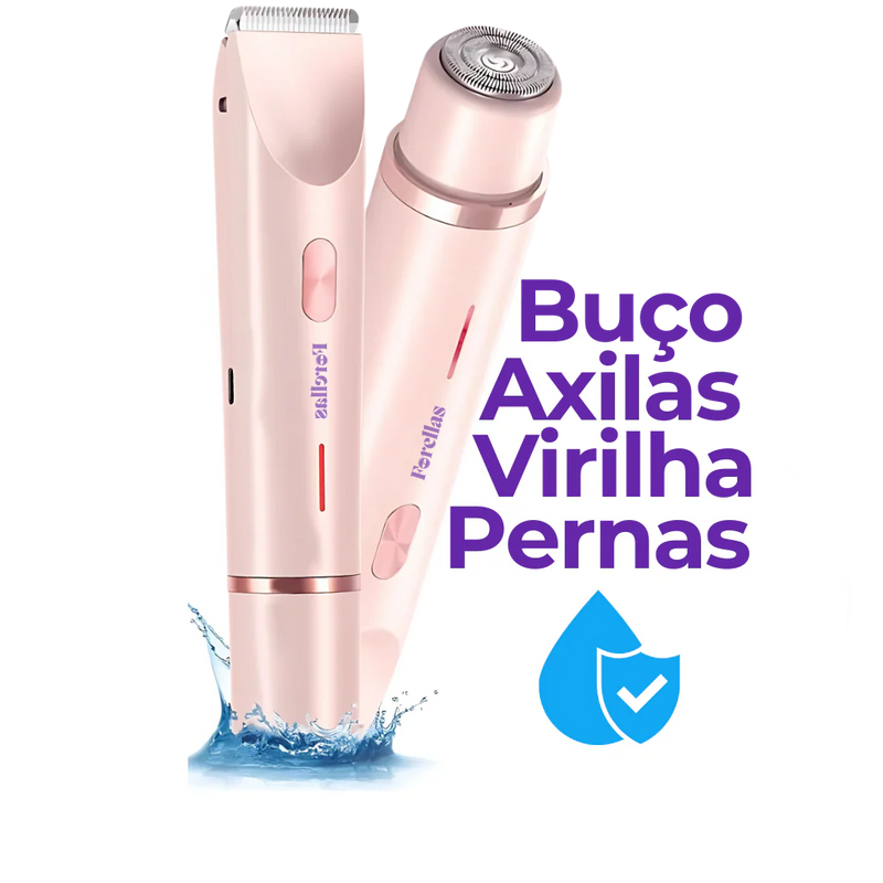 Aparador de Pelos Feminino – Fácial e Íntimo à Prova d’Água!
