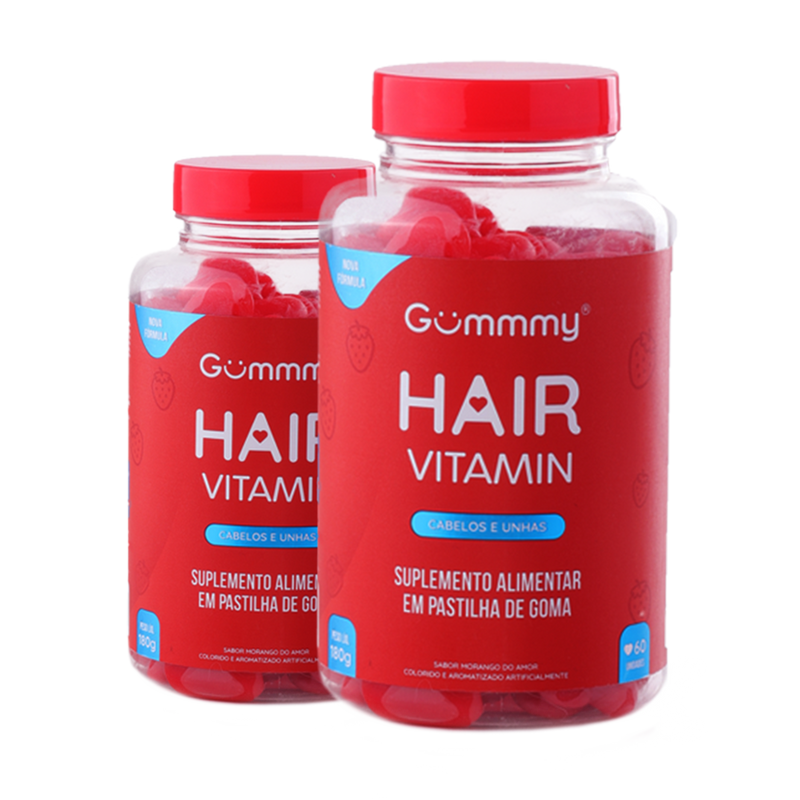 2 Gummy Hair® - Morango 180 g