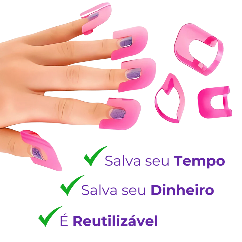 Kit para Unhas sem Borrar - Pinte com Precisão e Facilidade!