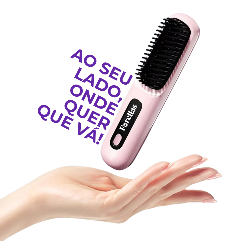 Mini Escova Alisadora - Cabelos Lisos Onde Estiver!
