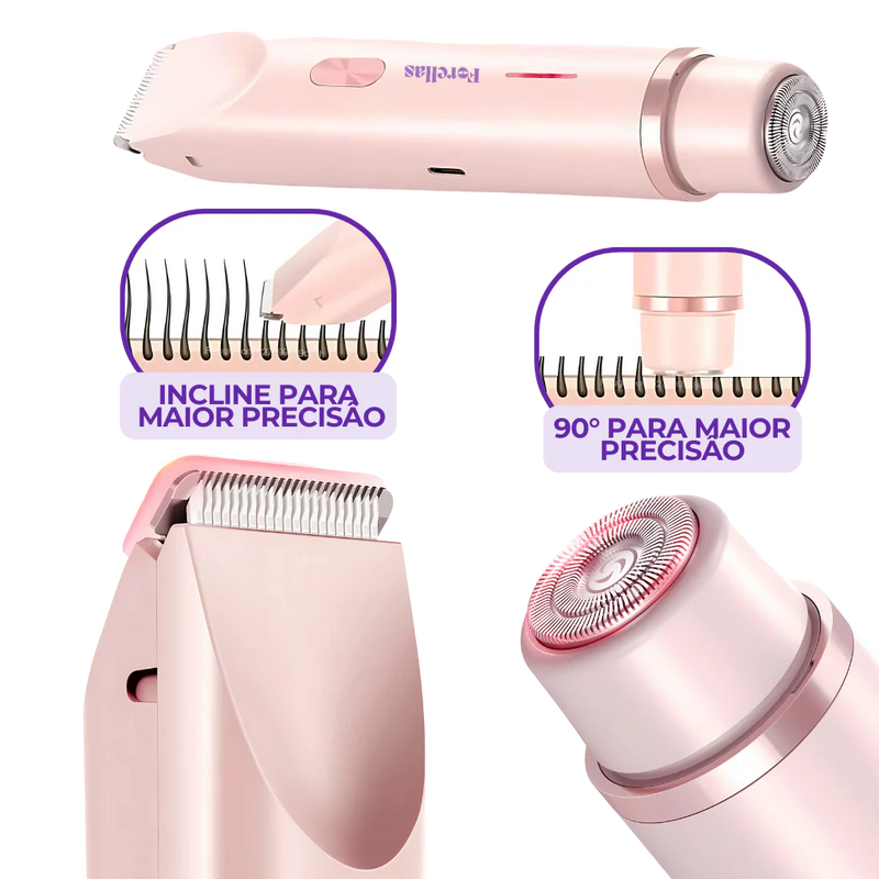 Aparador de Pelos Feminino – Fácial e Íntimo à Prova d’Água!
