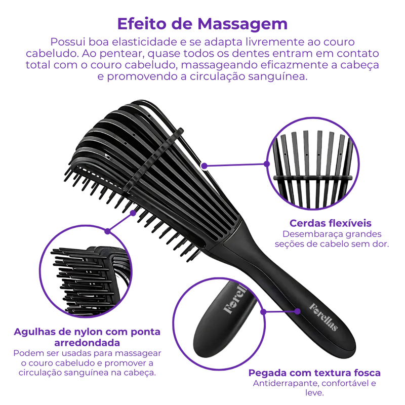 Escova Desembaraçadora - Adeus Cabelo Embaraçado!
