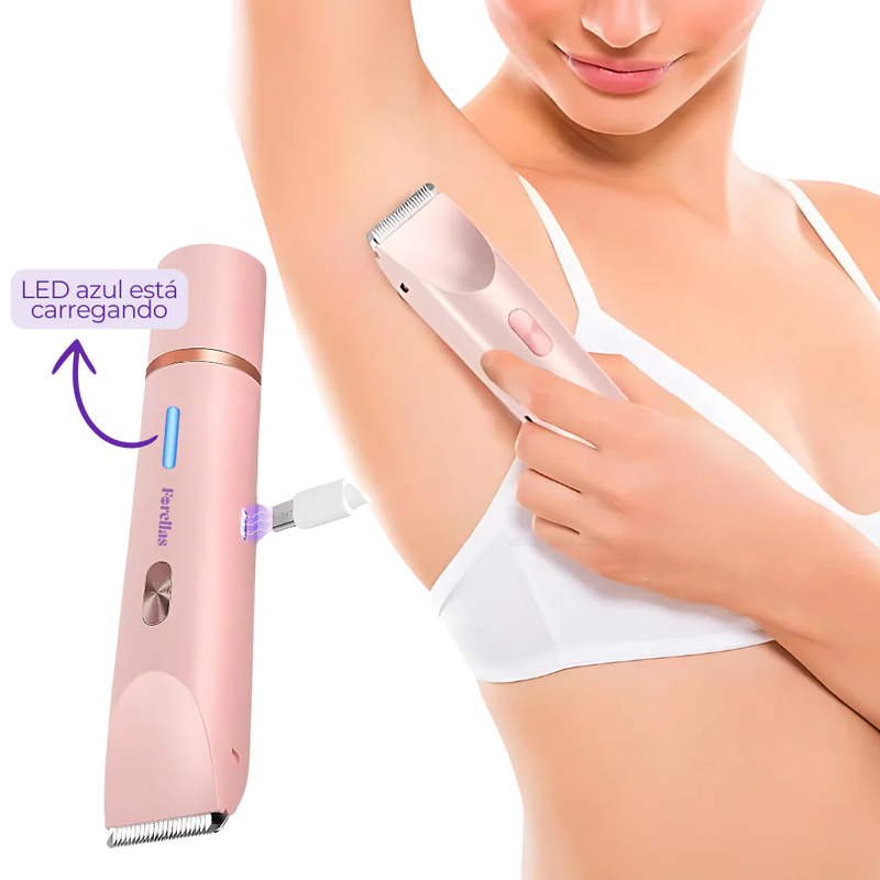 Aparador de Pelos Feminino – Fácial e Íntimo à Prova d’Água!