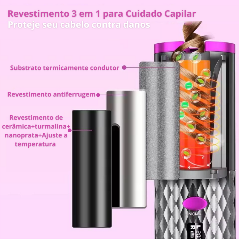 Pague 1 leve 2+brinde! BellaWave – Cachos profissionais em segundos. Portátil, Prático e Rápido!