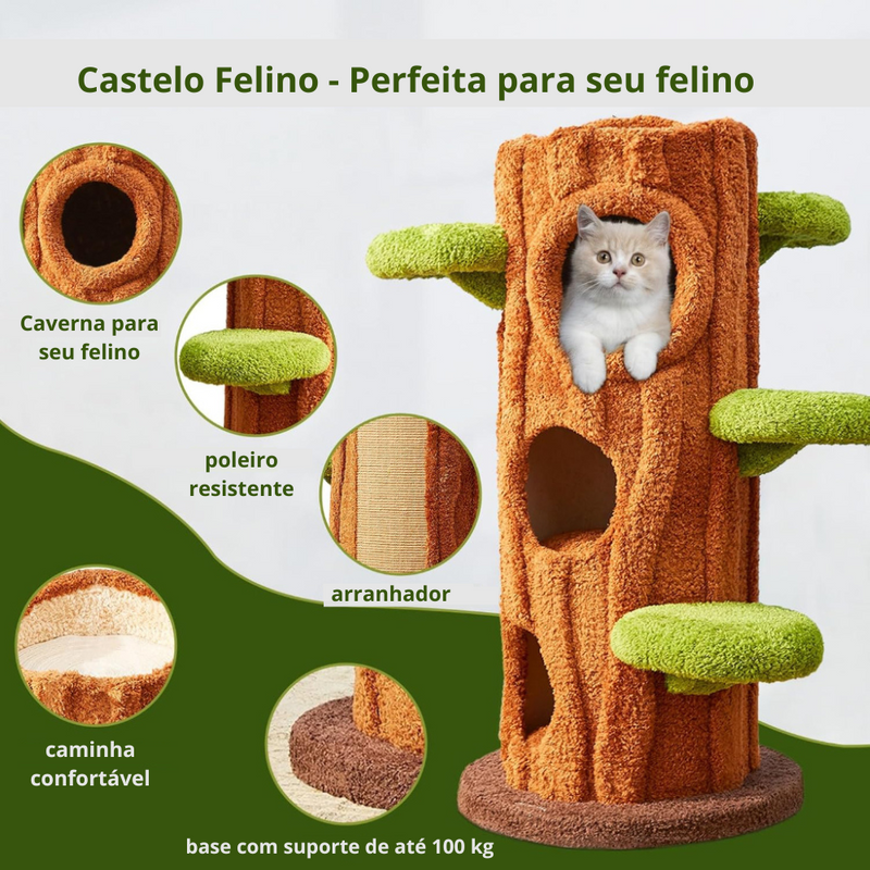 Castelo Felino - Perfeita para seu felino explorar, brincar e descansar.
