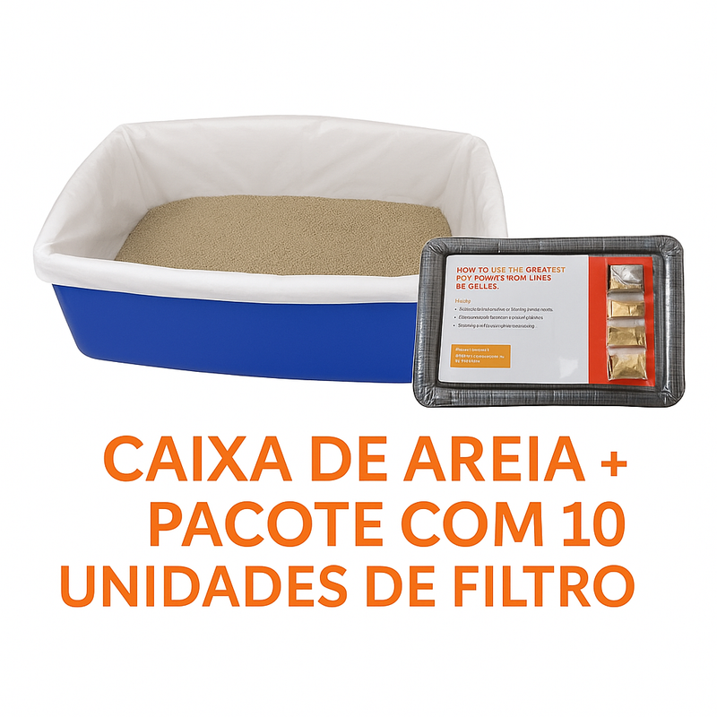 Caixa de Areia + Pacote com 10 unidades de filtros