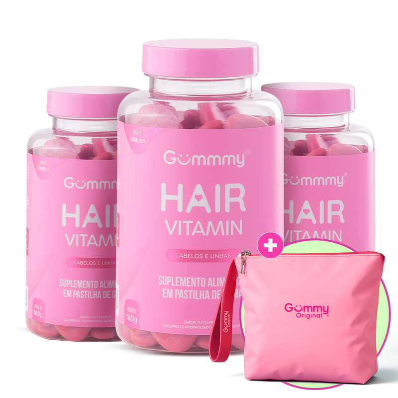 3 Gummy® Hair 180g + Necessaire