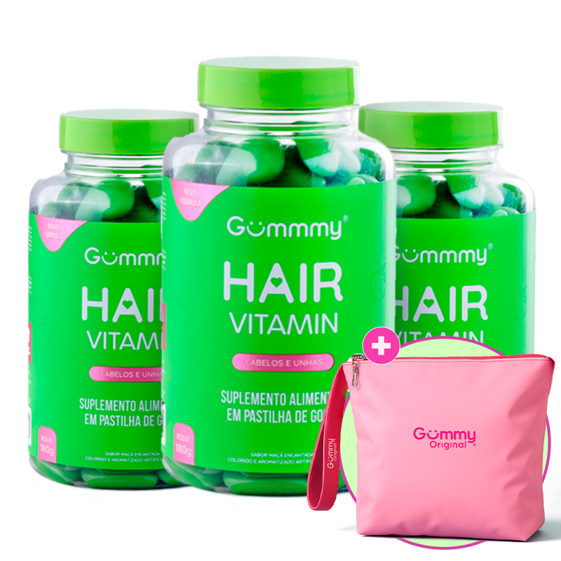 3 Gummy® Hair 180g + Necessaire