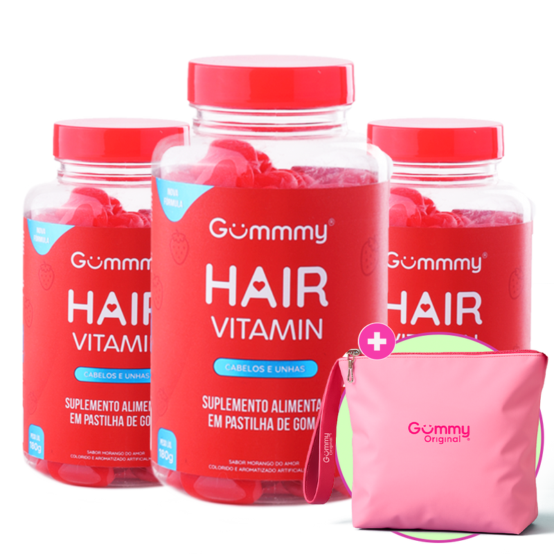 3 Gummy® Hair 180g + Necessaire