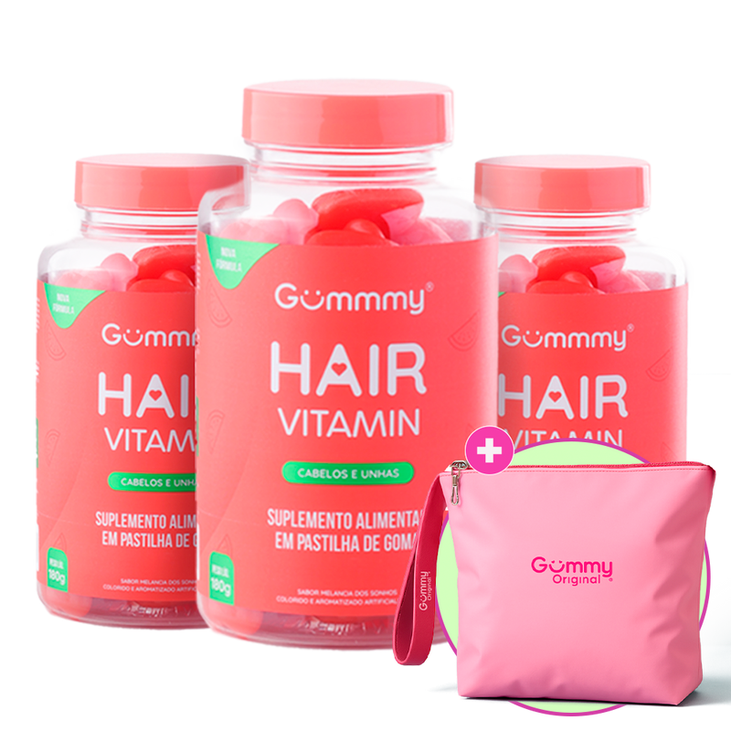 3 Gummy® Hair 180g + Necessaire
