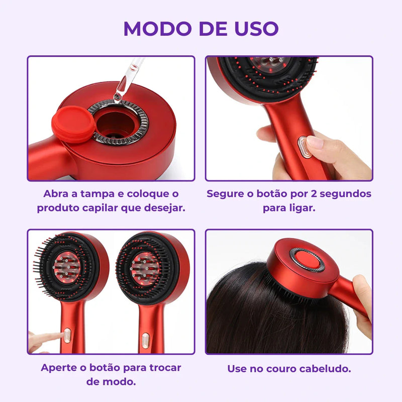 Massageador de Cabelo - Adeus Calvice Feminina!