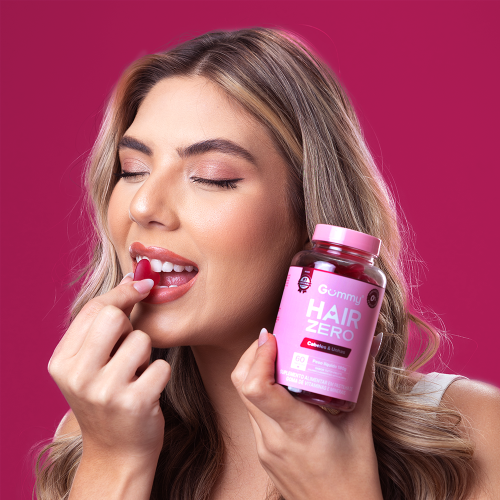 3 Gummy Hair Zero + 1 Vinagre de Maçã + 1 Escova Degradê
