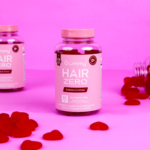 3 Gummy Hair Zero + 1 Vinagre de Maçã + 1 Escova Degradê