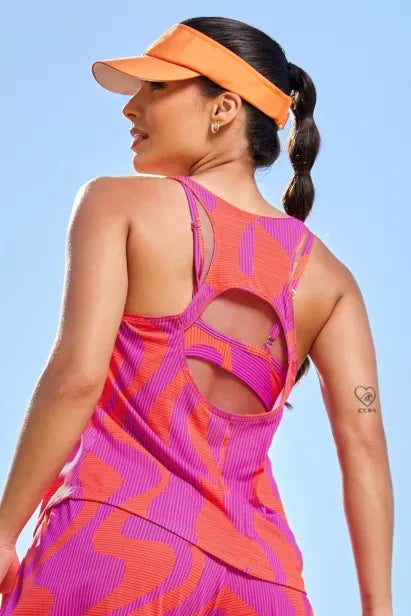 Regata Estampada Waves Pink